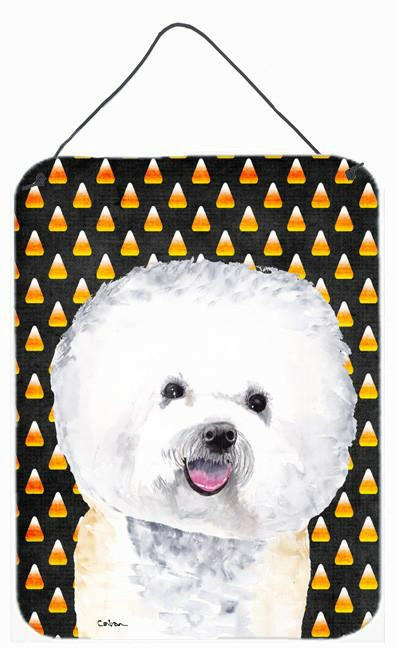 Bichon Frise Candy Corn Halloween Portrait Wall or Door Hanging Prints by Caroline's Treasures