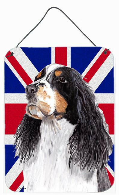 Welsh Springer Spaniel with English Union Jack British Flag Wall or Door Hanging Prints SC9817DS1216 by Caroline&#39;s Treasures