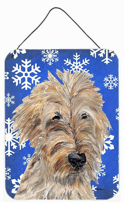 Goldendoodle Blue Snowflake Winter Aluminium Metal Wall or Door Hanging Prints by Caroline's Treasures