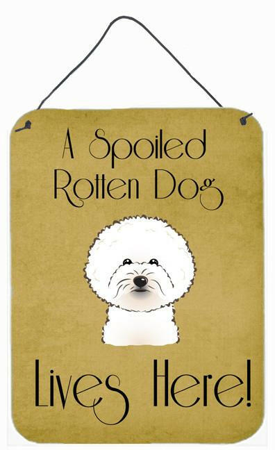 Bichon Frise Spoiled Dog Lives Here Wall or Door Hanging Prints BB1465DS1216 by Caroline&#39;s Treasures