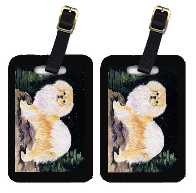 Starry Night Tibetan Spaniel Luggage Tags Pair of 2 by Caroline's Treasures