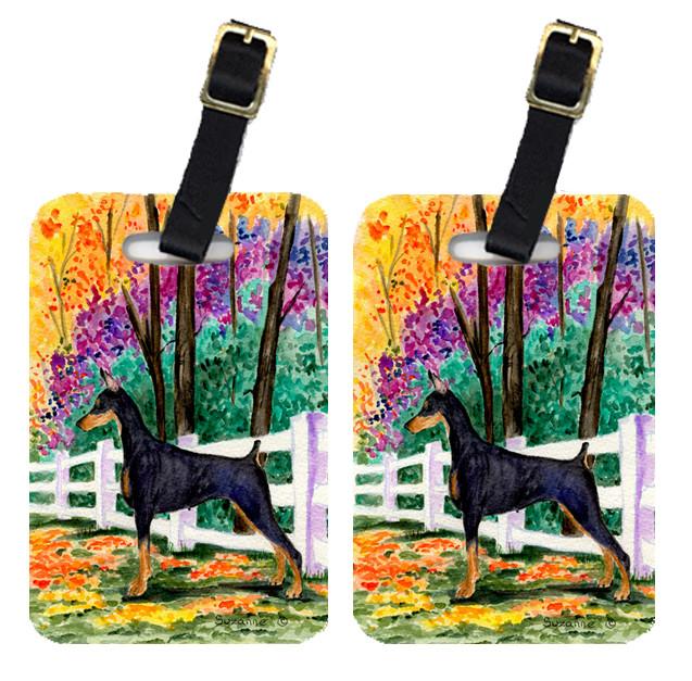 Pair of 2 Doberman Luggage Tags by Caroline&#39;s Treasures