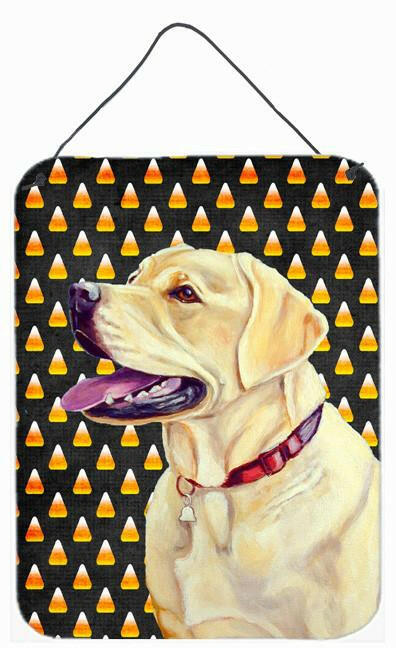 Labrador Yellow Candy Corn Halloween Portrait Wall or Door Hanging Prints by Caroline&#39;s Treasures