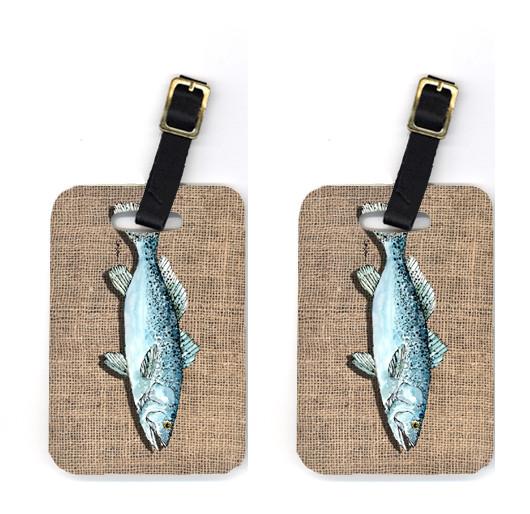 Pair of Fish Speckled Trout Luggage Tags by Caroline's Treasures