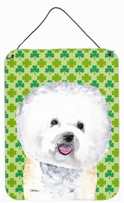 Bichon Frise St. Patrick's Day Shamrock Portrait Wall or Door Hanging Prints by Caroline's Treasures