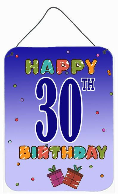 Happy 30th Birthday Wall or Door Hanging Prints CJ1122DS1216 by Caroline's Treasures