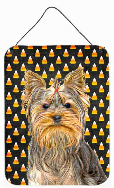 Candy Corn Halloween Yorkie / Yorkshire Terrier Wall or Door Hanging Prints KJ1212DS1216 by Caroline's Treasures