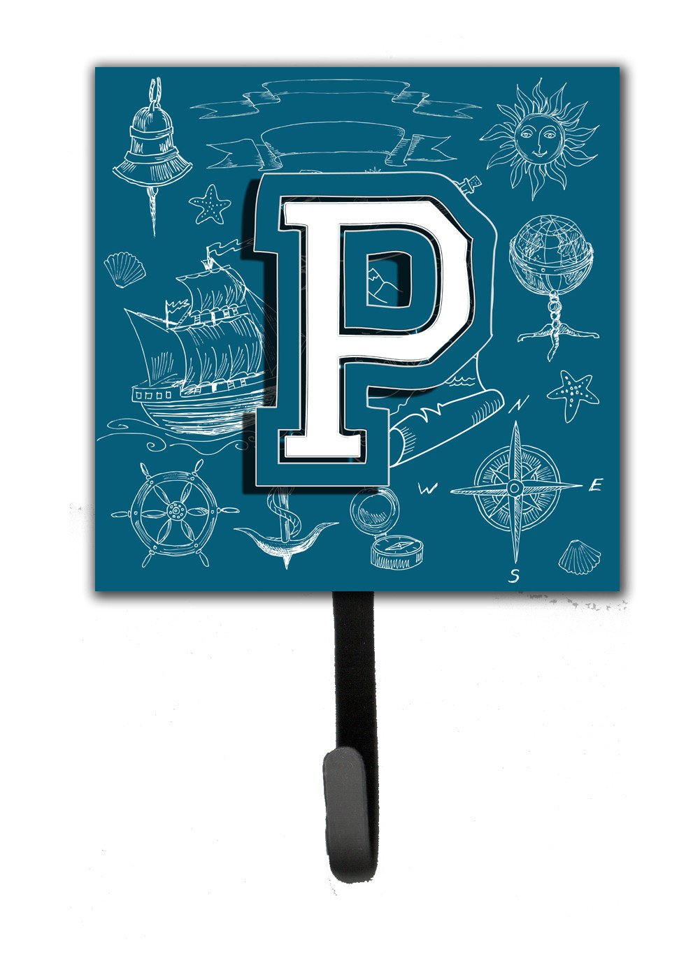 Letter P Sea Doodles Initial Alphabet Leash or Key Holder CJ2014-PSH4 by Caroline's Treasures