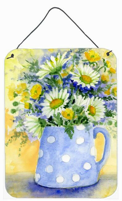 Blue and Yellow Flowers by Maureen Bonfield Wall or Door Hanging Prints BMBO0730DS1216 by Caroline&#39;s Treasures