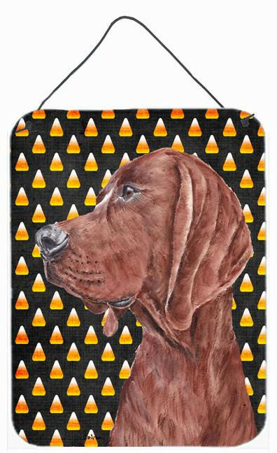 Redbone Coonhound Candy Corn Halloween Wall or Door Hanging Prints SC9659DS1216 by Caroline's Treasures