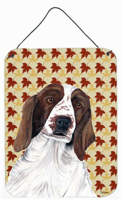 Welsh Springer Spaniel Fall Leaves Portrait Wall or Door Hanging Prints by Caroline&#39;s Treasures