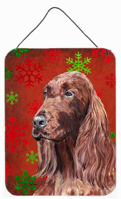 Irish Setter Red Snowflake Christmas Wall or Door Hanging Prints by Caroline's Treasures