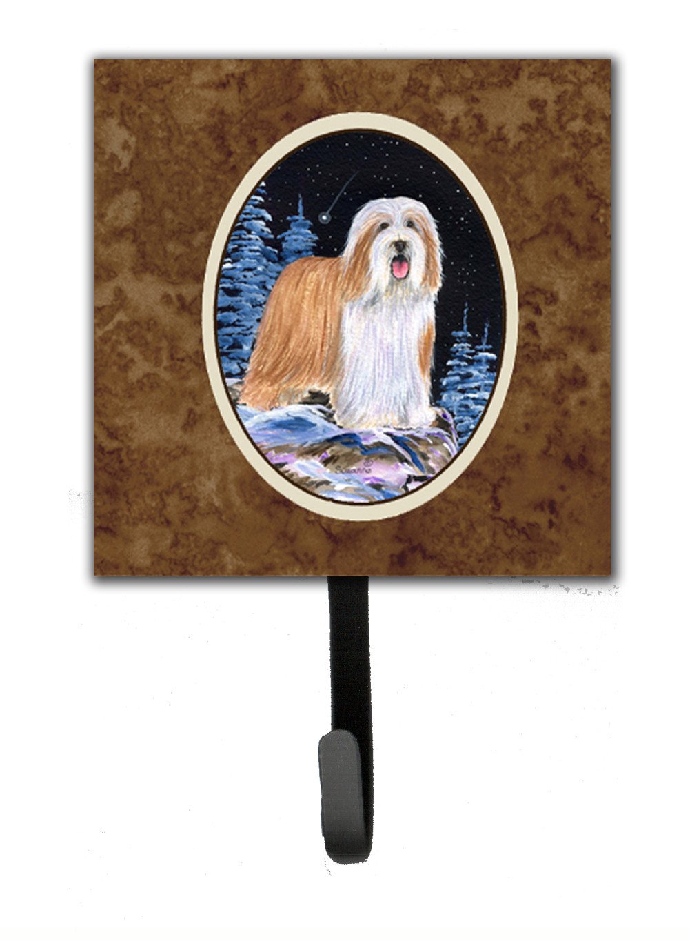 Starry Night Bearded Collie Leash Holder or Key Hook by Caroline&#39;s Treasures