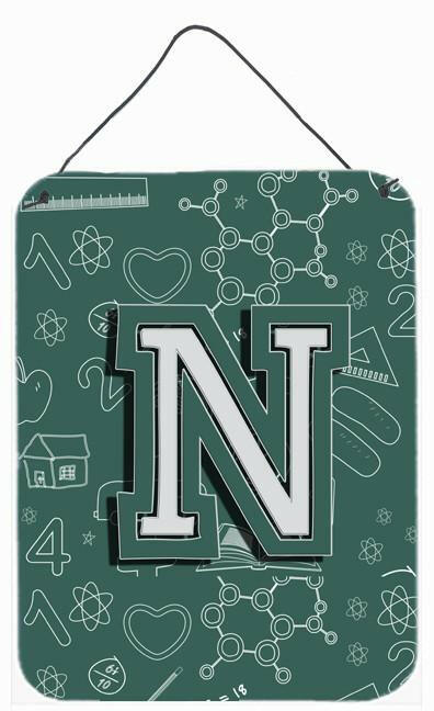 Letter N Back to School Initial Wall or Door Hanging Prints CJ2010-NDS1216 by Caroline's Treasures