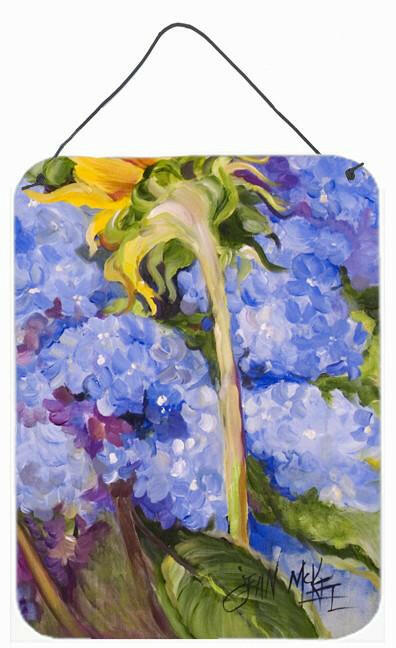 Hydrangea and Sunflower Wall or Door Hanging Prints JMK1174DS1216 by Caroline's Treasures