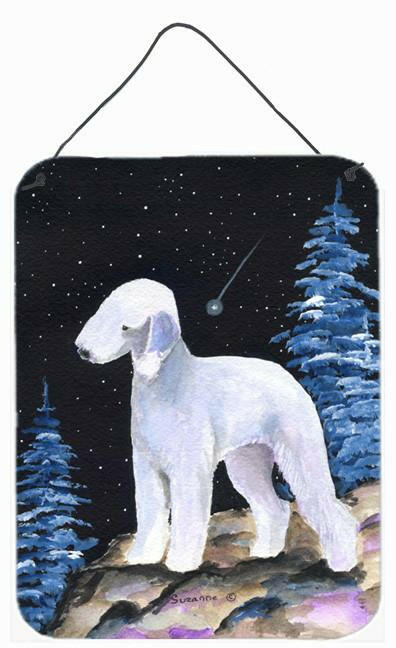 Starry Night Bedlington Terrier Aluminium Metal Wall or Door Hanging Prints by Caroline's Treasures