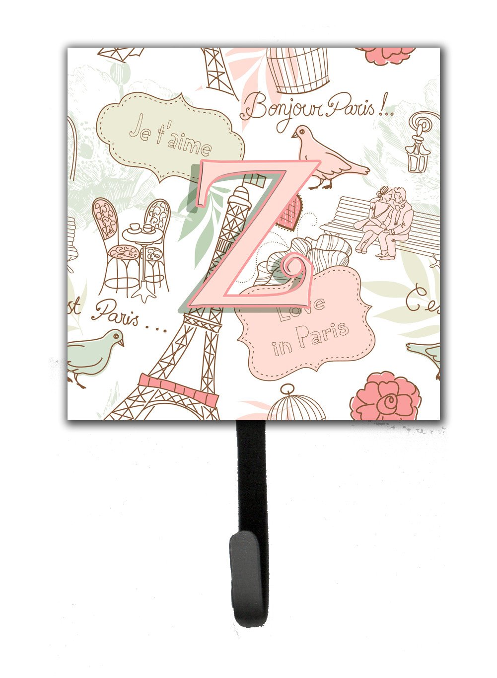 Letter Z Love in Paris Pink Leash or Key Holder CJ2002-ZSH4 by Caroline's Treasures