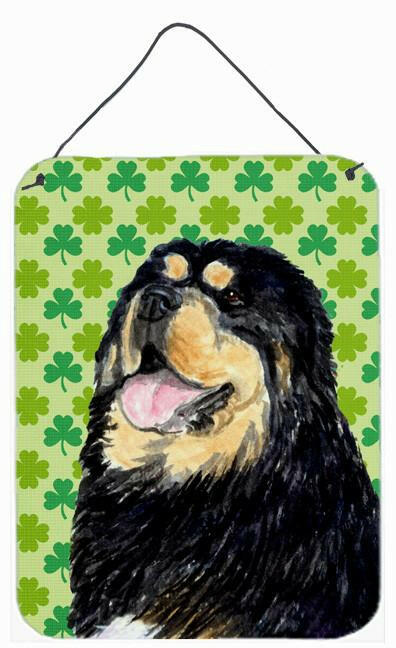 Tibetan Mastiff St. Patrick&#39;s Day Shamrock Portrait Wall or Door Hanging Prints by Caroline&#39;s Treasures