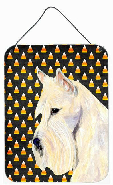 Scottish Terrier Wheaten Candy Corn Halloween  Wall or Door Hanging Prints by Caroline's Treasures