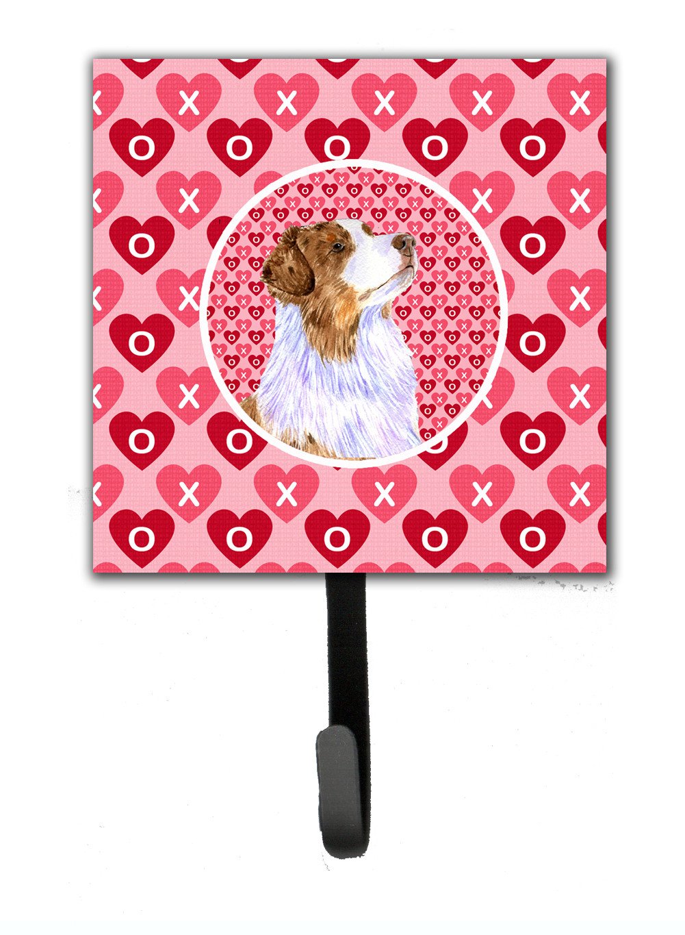 Australian Shepherd Valentine&#39;s Love and Hearts Leash or Key Holder by Caroline&#39;s Treasures