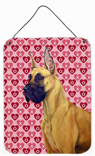 Great Dane Hearts Love and Valentine's Day Portrait Wall or Door Hanging Prints by Caroline's Treasures