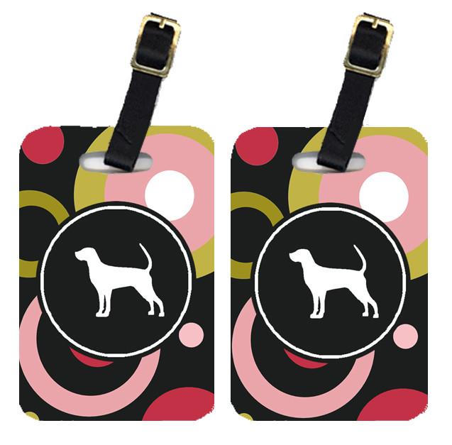 Pair of 2 Coonhound Luggage Tags by Caroline's Treasures