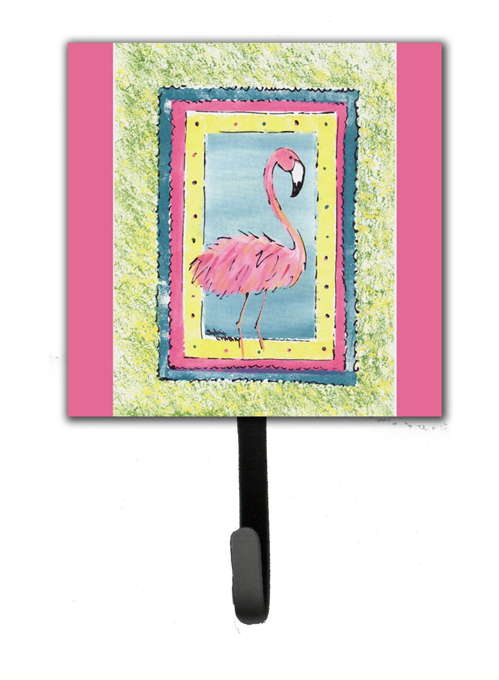 Bird - Flamingo Leash Holder or Key Hook 8106 by Caroline's Treasures