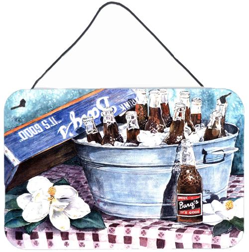 Barq's and old washtub Indoor Aluminium Metal Wall or Door Hanging Prints by Caroline's Treasures