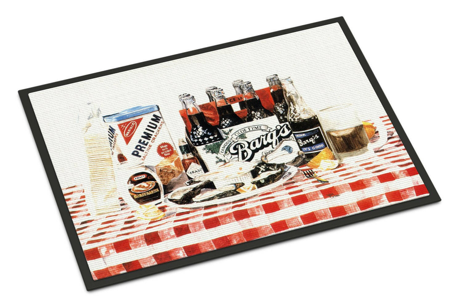 Barq's oysters Indoor or Outdoor Mat 18x27 Doormat - the-store.com