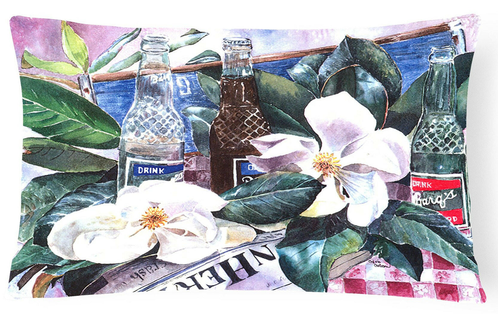 Barq's and Magnolia Decorative   Canvas Fabric Pillow by Caroline's Treasures