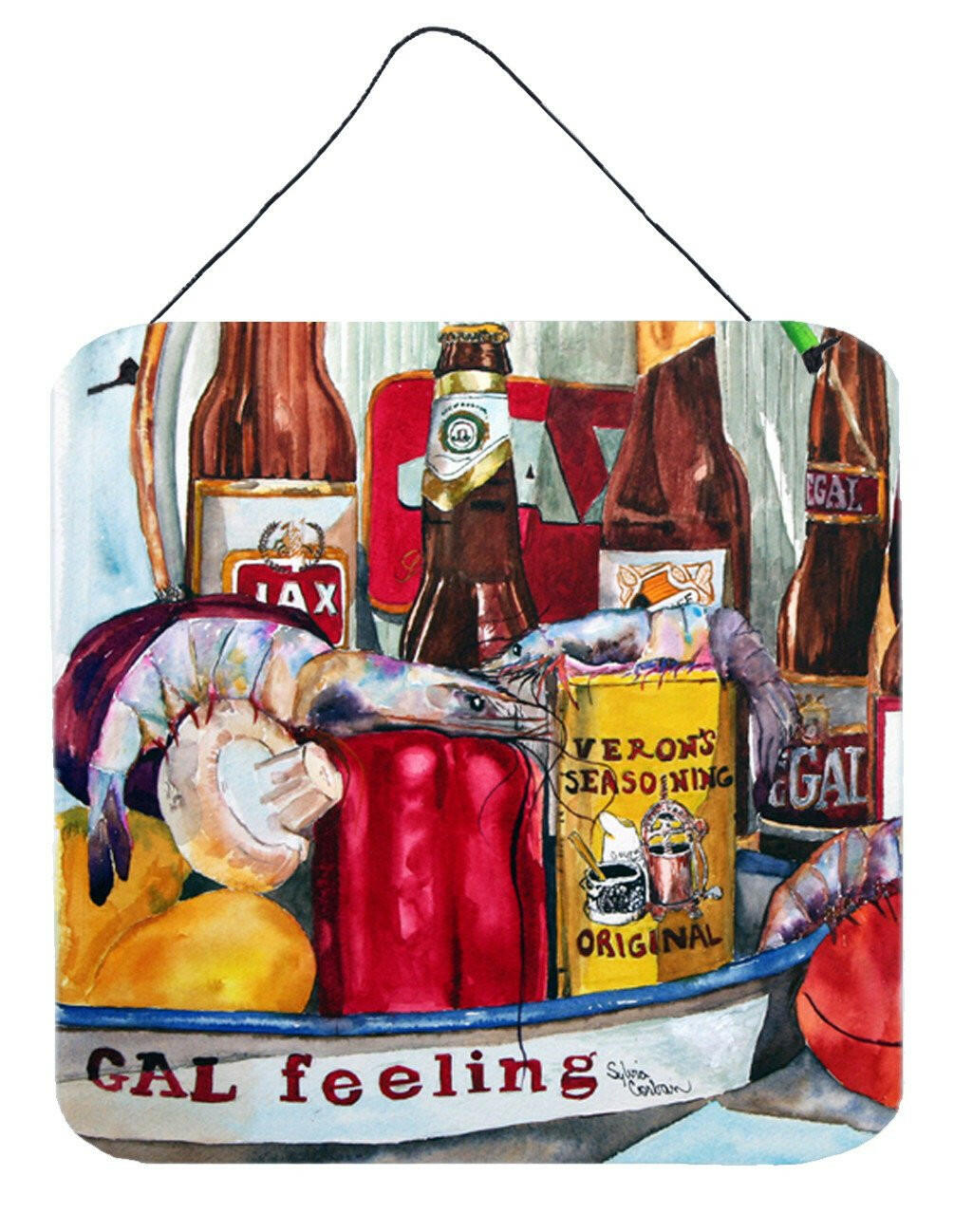 Veron&#39;s and New Orleans Beers Aluminium Metal Wall or Door Hanging Prints by Caroline&#39;s Treasures