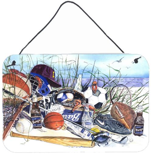 Sports on the Beach Indoor Aluminium Metal Wall or Door Hanging Prints by Caroline's Treasures