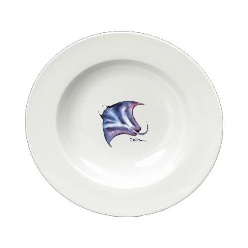 Stingray Round Ceramic White Soup Bowl 8353-SBW-825 by Caroline&#39;s Treasures
