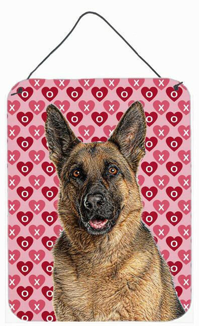 Hearts Love and Valentine's Day German Shepherd Wall or Door Hanging Prints KJ1194DS1216 by Caroline's Treasures