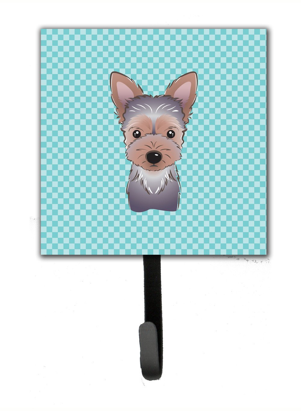 Checkerboard Blue Yorkie Puppy Leash or Key Holder BB1170SH4 by Caroline&#39;s Treasures