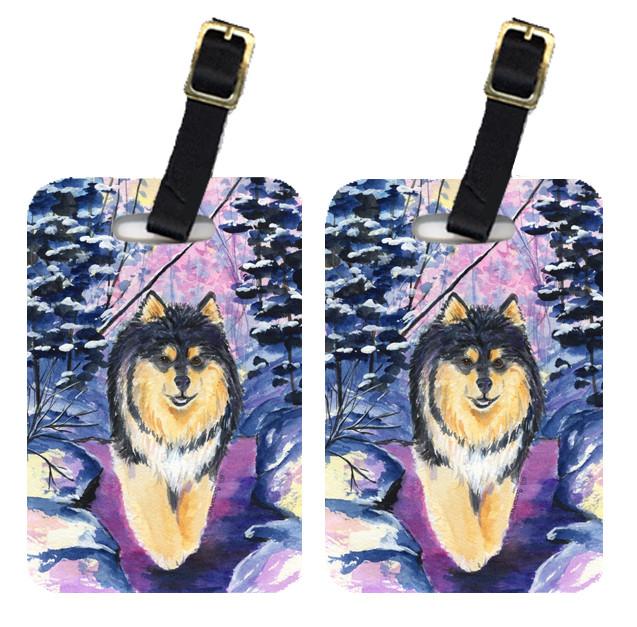 Pair of 2 Finnish Lapphund Luggage Tags by Caroline's Treasures