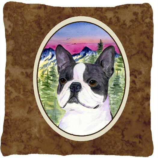 Boston Terrier Decorative   Canvas Fabric Pillow by Caroline&#39;s Treasures