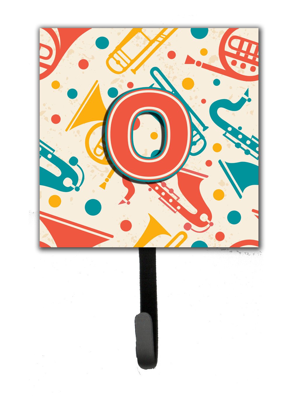 Letter O Retro Teal Orange Musical Instruments Initial Leash or Key Holder CJ2001-OSH4 by Caroline's Treasures