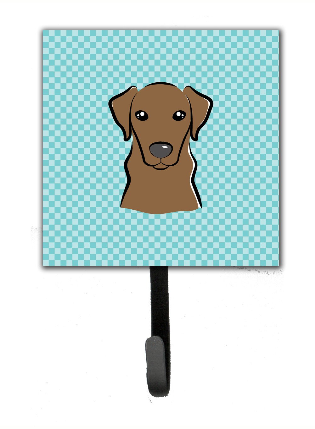 Checkerboard Blue Chocolate Labrador Leash or Key Holder BB1172SH4 by Caroline's Treasures