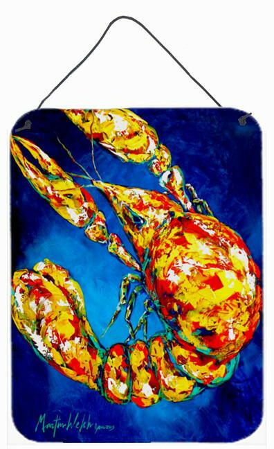 Big Boy on Blue Crawfish Wall or Door Hanging Prints MW1185DS1216 by Caroline&#39;s Treasures