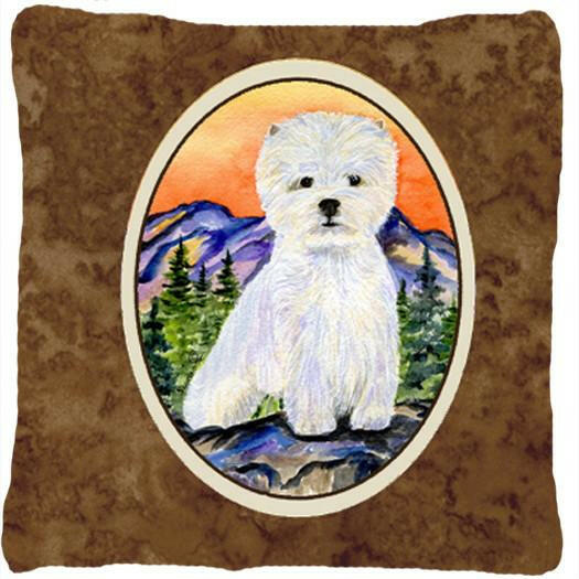 Westie Decorative   Canvas Fabric Pillow by Caroline's Treasures