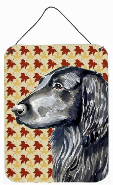 Flat Coated Retriever Fall Leaves Portrait Wall or Door Hanging Prints by Caroline&#39;s Treasures