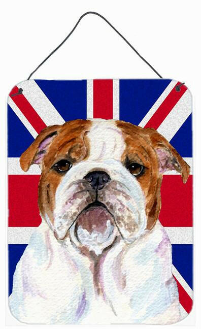 English Bulldog with English Union Jack British Flag Wall or Door Hanging Prints SS4926DS1216 by Caroline&#39;s Treasures