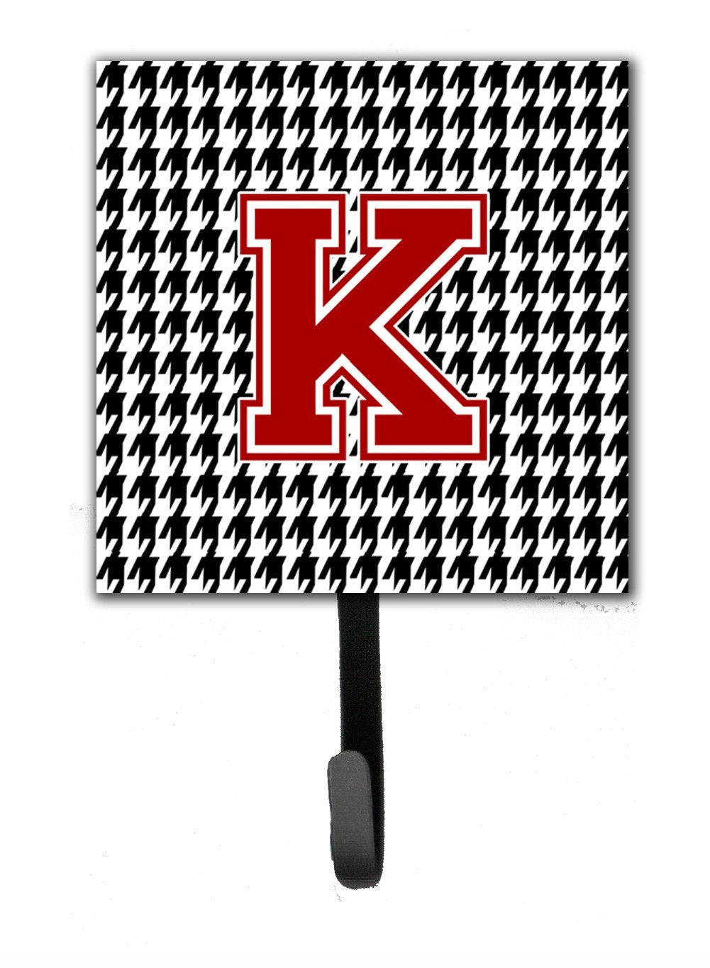 Monogram - Initial K Houndstooth Leash Holder or Key Hook CJ1021 by Caroline's Treasures