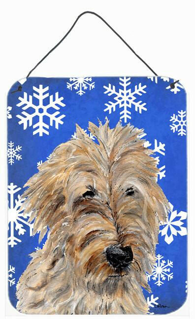 Golden Doodle 2 Winter Snowflakes Wall or Door Hanging Prints SC9787DS1216 by Caroline's Treasures