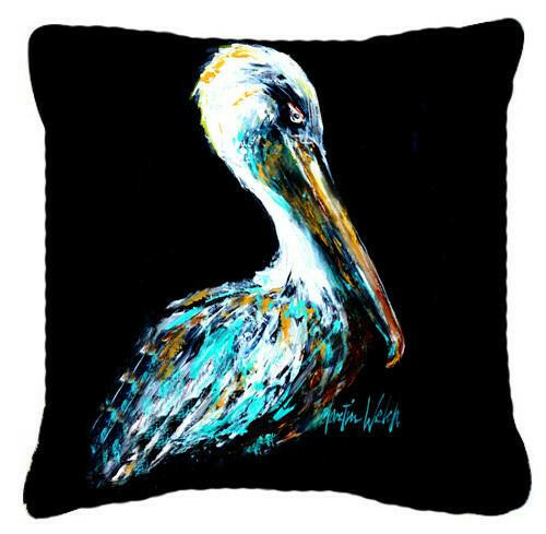 Dressed in Black Pelican Canvas Fabric Decorative Pillow MW1164PW1414 by Caroline's Treasures