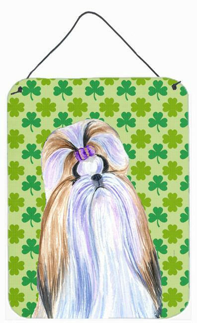 Shih Tzu St. Patrick&#39;s Day Shamrock Portrait Wall or Door Hanging Prints by Caroline&#39;s Treasures