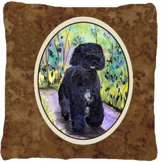 Portuguese Water Dog Decorative   Canvas Fabric Pillow by Caroline&#39;s Treasures