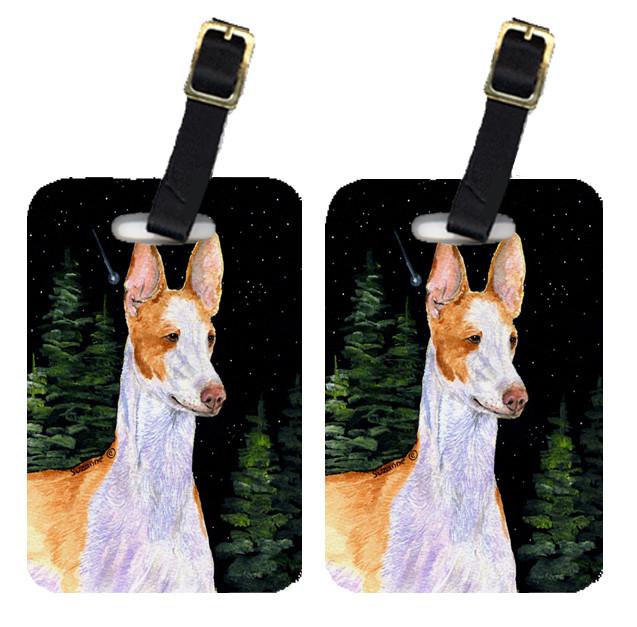 Starry Night Ibizan Hound Luggage Tags Pair of 2 by Caroline's Treasures