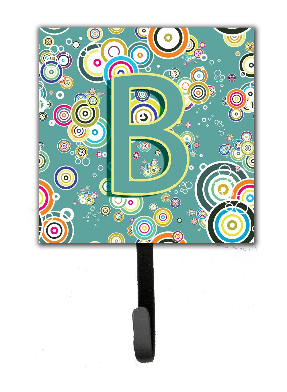 Letter B Circle Circle Teal Initial Alphabet Leash or Key Holder CJ2015-BSH4 by Caroline's Treasures